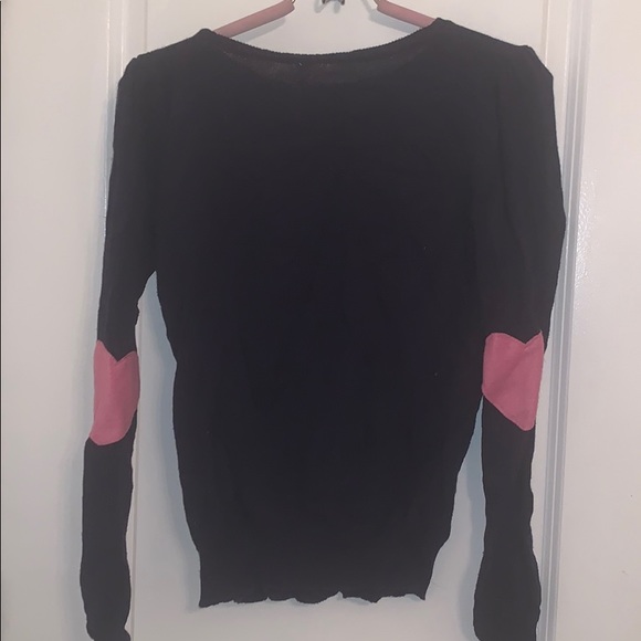 Navy Blue Heart Sleeved Sweater - Picture 2 of 3